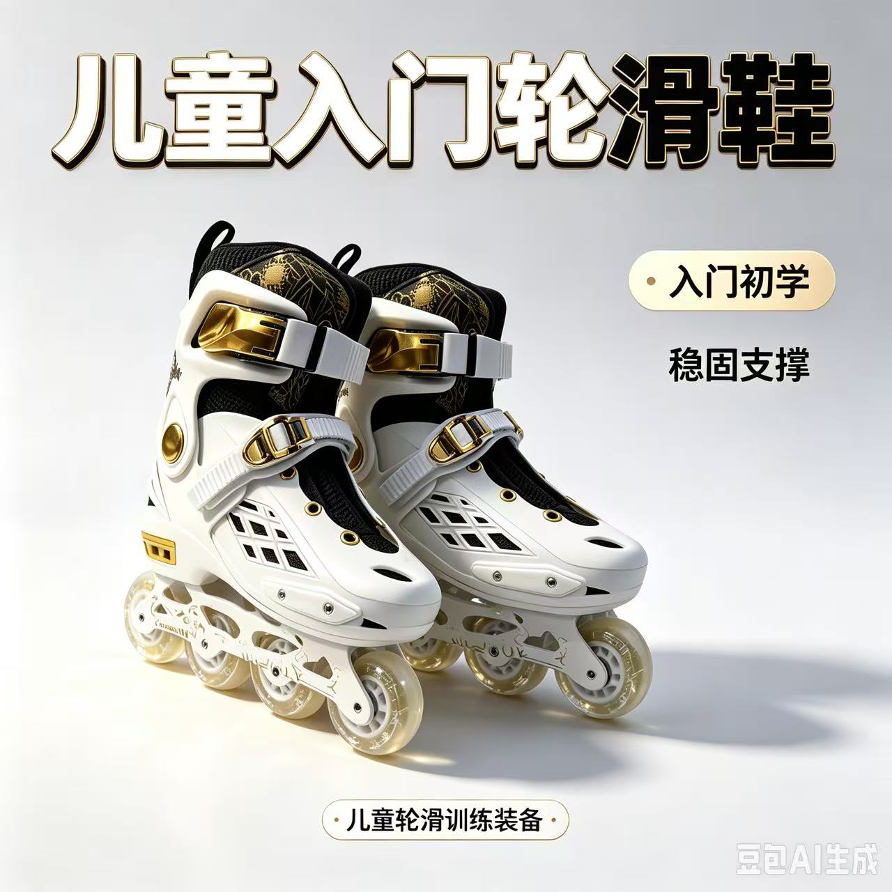 专业可调平花鞋溜冰鞋成人直排轮旱冰鞋儿童轮滑鞋单全闪发光