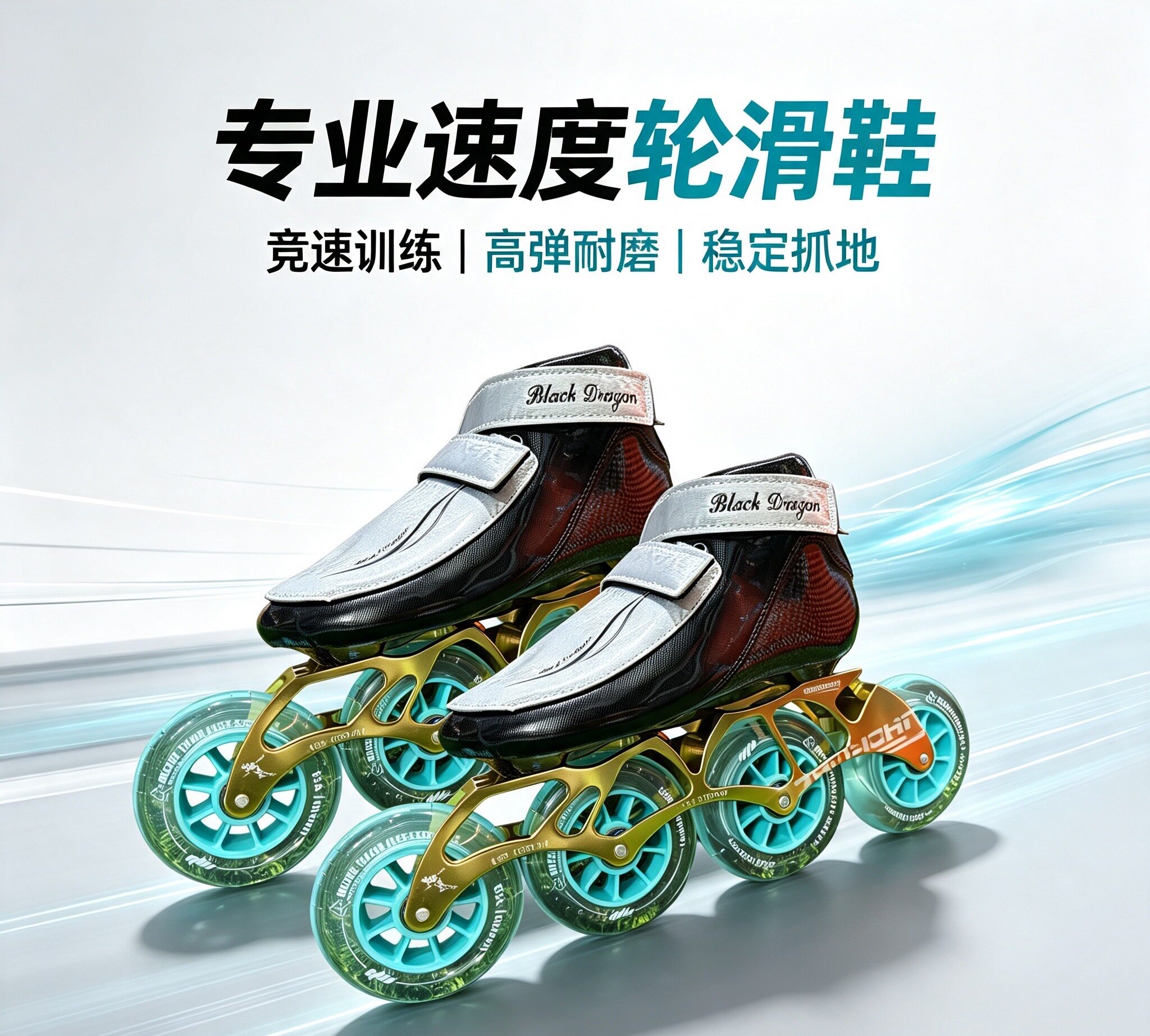 速滑鞋面/速滑上鞋/冰刀上鞋/短道冰刀鞋身/短道上鞋黑龙两用轮滑