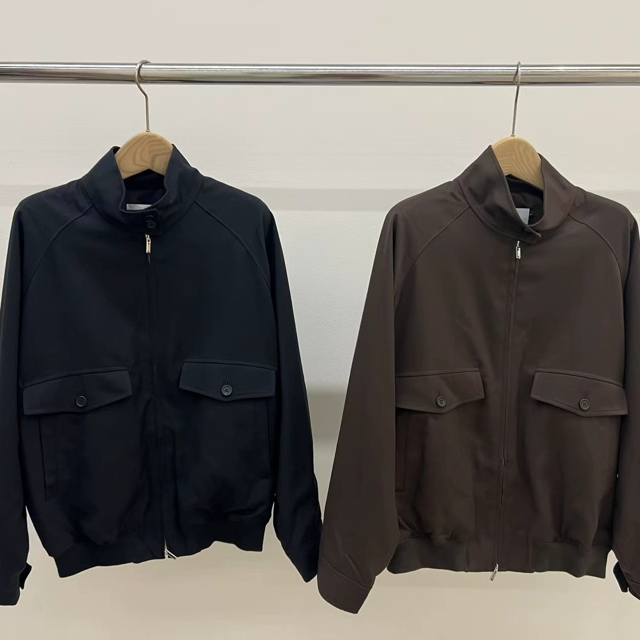 韩国东大门代购mohhe2025秋季新款复古个性立领拉链宽松夹克外套