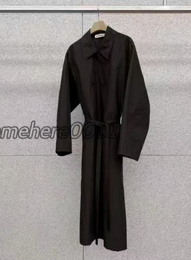 现速发韩国东大门代购at the bagel2026春夏新款气质翻领长款风衣