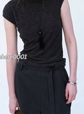 现货速发韩国 A260204201  londonflat午茶小调半高领气质半袖