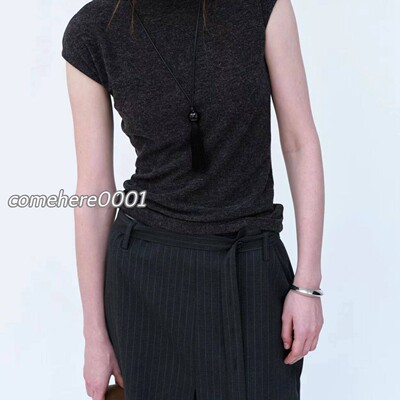 现货速发韩国 A260204201  londonflat午茶小调半高领气质半袖