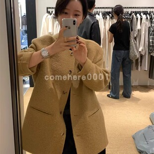 现货速发韩国东大门代购February 11 2025秋季新款宽松毛呢外套