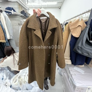 现货速发韩国东大门代购breathe2025秋季新款设计感复古长款大衣