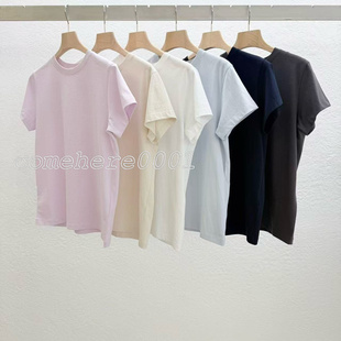 现速发韩国东大门代购statement2026春夏新款简约净版纯色短袖T恤