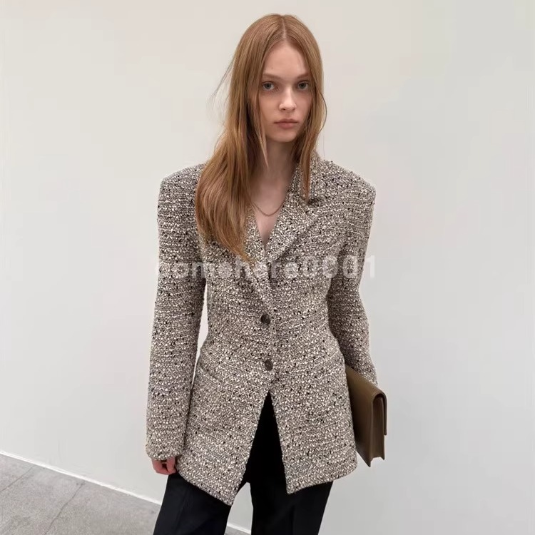 现货速发韩国东大门代购blossom2025秋季新款气质混色西装外套