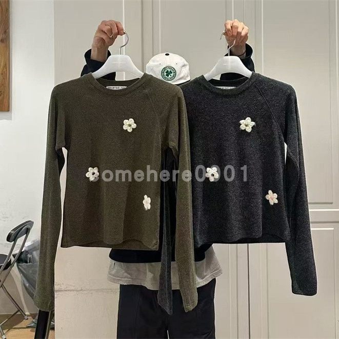 现货速发韩国东大门代购shop we are2025冬季新款减龄花朵针织衫