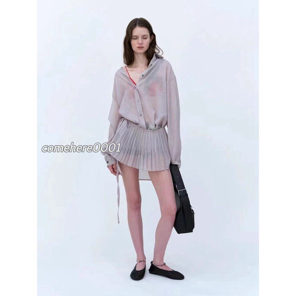 现货速发 韩国东大门LONDON FLAT女26春季洋气翻领薄屁帘长袖衬衫