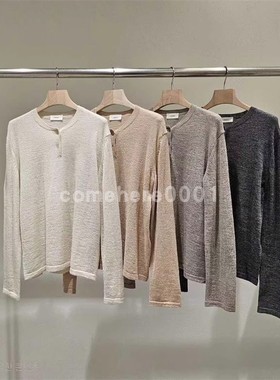 现货速发韩国东大门代购STATEMENT-a2025秋季新款半系扣针织衫