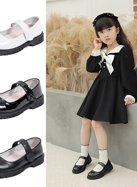 2023儿童鞋女童单皮鞋春秋学生表演出鞋女孩公主英伦范礼仪校鞋