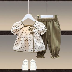 女童夏装套装2026新款时髦网红韩版宝宝短袖两件套洋气儿童衣服潮
