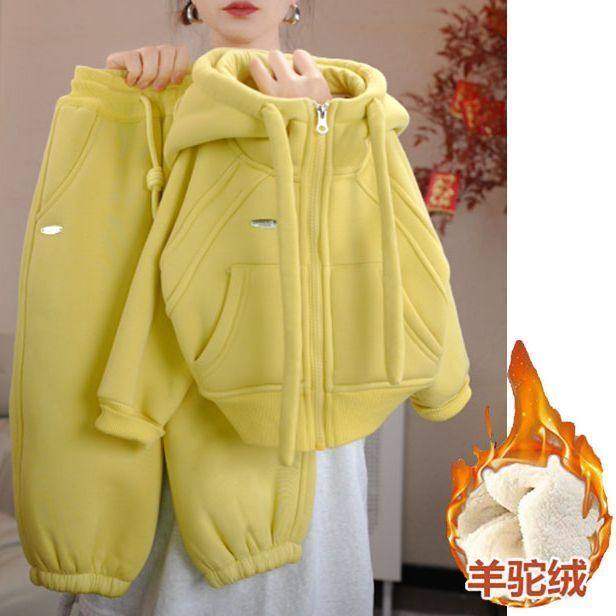 过年男女童套装加绒加厚2026新款冬季中大儿童红色连帽卫衣拜年服,童装/婴儿装/亲子装,唐装,淘宝优惠券,粉丝福利购,淘宝优惠卷