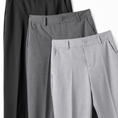 烟管裤 精纺羊毛职场通勤薄款 显瘦立裁九分裤 柔软垂感窄版 女 西裤