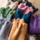 高克重 毛衣 重磅花纱拉绒羊绒羊毛棉花糖巨软糯温暖柔慵懒针织衫