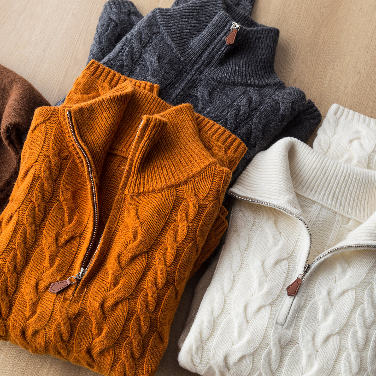 【高级知识分子】软糯加厚全羊毛老钱风穿搭半拉链绞花针织衫毛衣