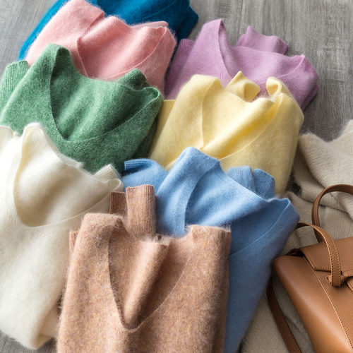 反季捡漏！云雾感拉毛羊毛羊绒衫女氛围感拉绒长袖无缝针织衫毛衣