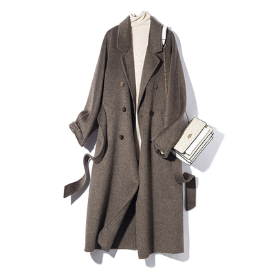 高端双面羊毛拉毛高级感毛呢外套