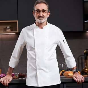 行政总厨高端厨师长袖工作服星级酒店高档西餐厅咖啡店秋冬季套装