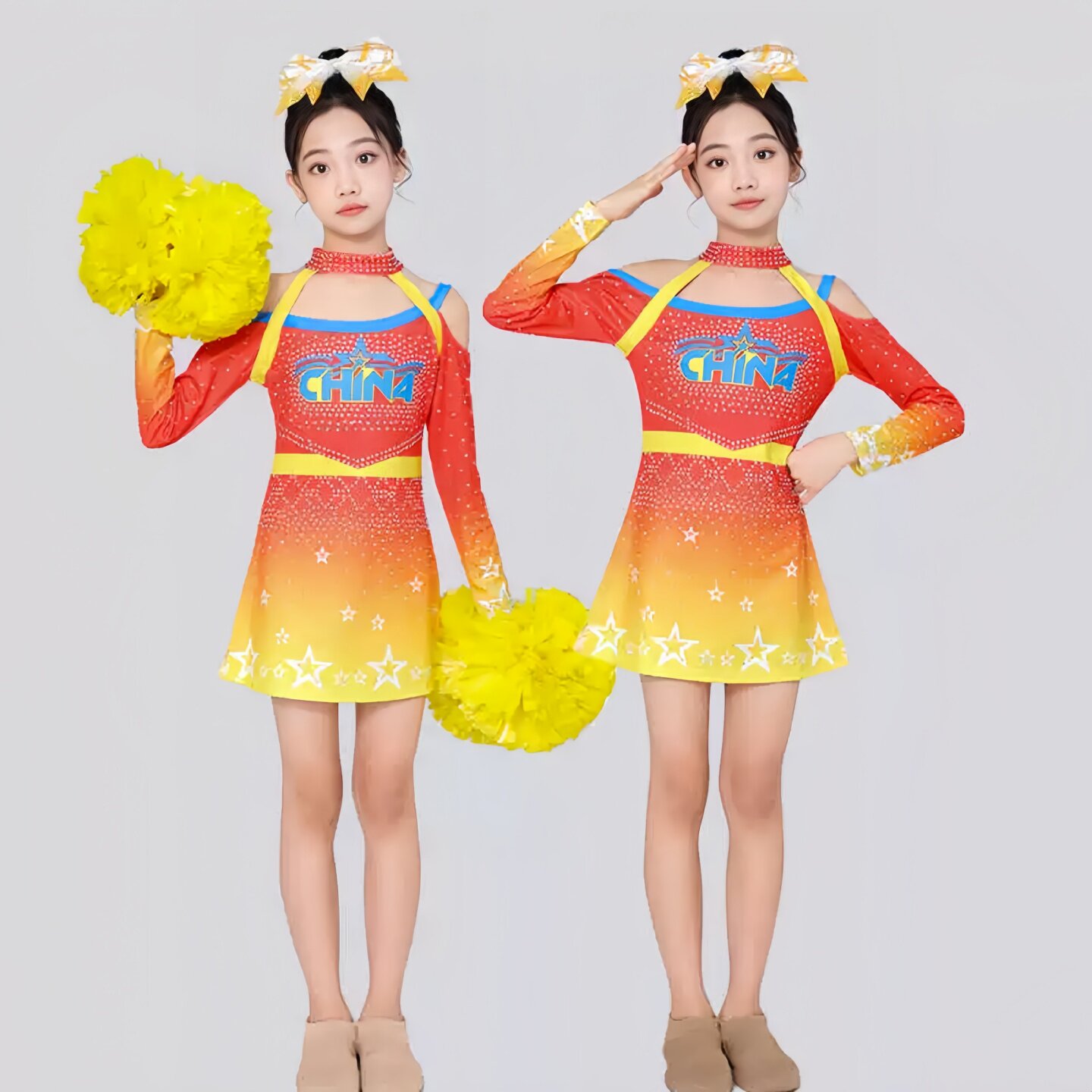 儿童啦啦队演出服体操服装