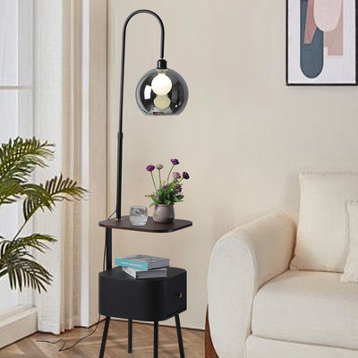 工厂直销实木床头意式极简落地灯