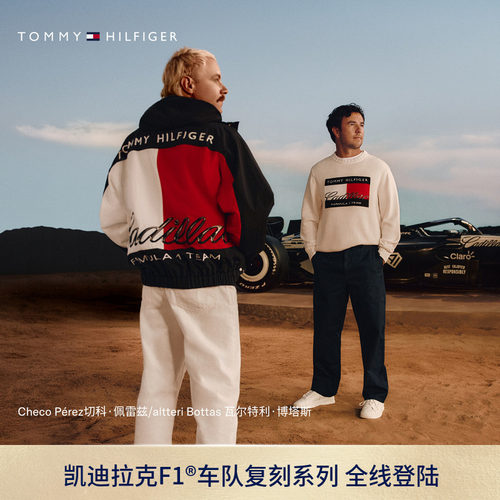 Tommy男装赛车提花圆领针织衫