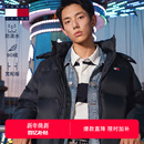 秋冬男运动学院风90绒连帽面包羽绒服外套 Tommy25新款 防泼水