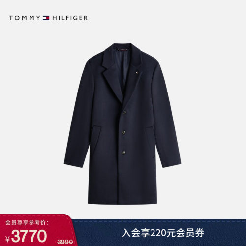 Tommy男装含羊毛休闲翻领大衣