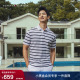 珠地网眼休闲条纹短袖 Tommy春夏男装 T恤翻领POLO衫 透气舒适