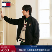 徽章刺绣宽松立领抓绒夹克外套 Tommy秋冬男摇粒绒美式 双面穿