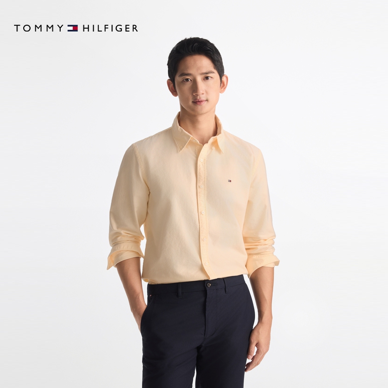 Tommy男装纯棉牛津纺净色衬衫