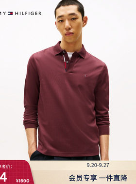 Tommy男装商务休闲长袖POLO衫
