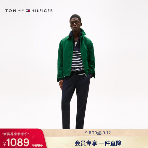 Tommy男装泡泡纱直筒休闲长裤