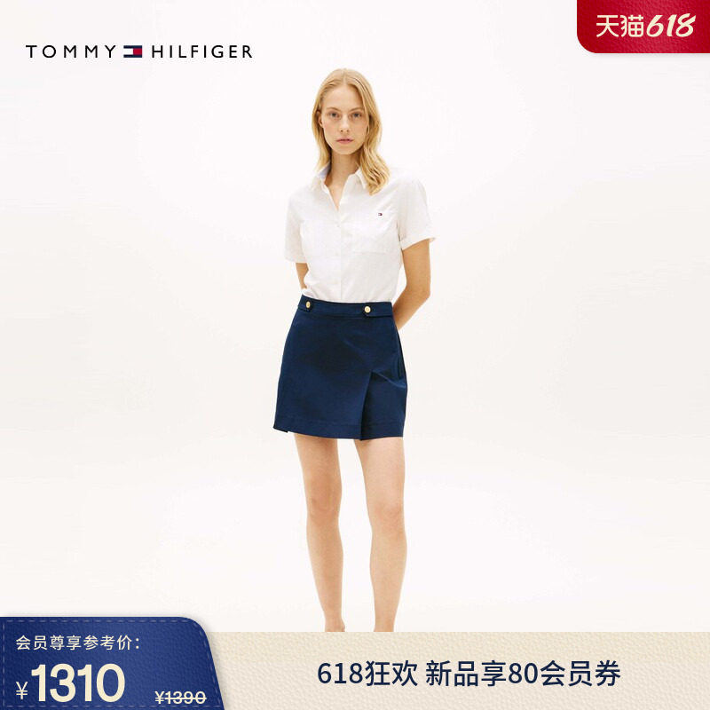 Tommy26春夏新款女装莱赛尔微弹金属扣侧拉链辣妹减龄迷你短裙