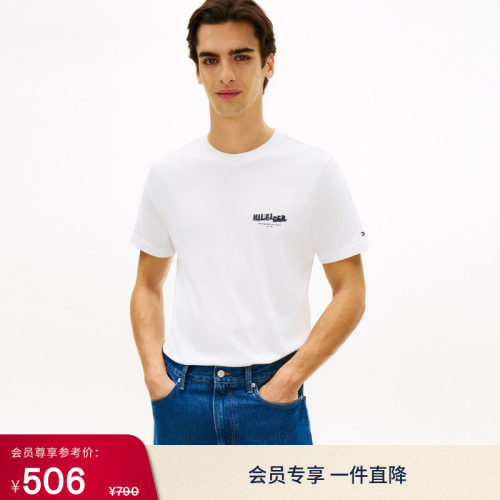 Tommy男装纯棉数码印花短袖T恤