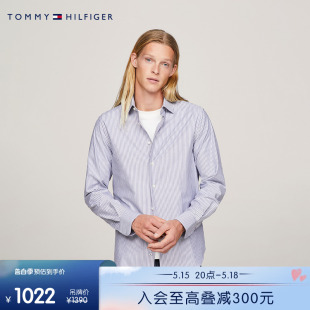 外套33838 春夏男装 合身衬衫 牛津纺微弹条纹商务正装 Tommy 24新款