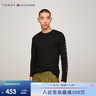 T恤MW0MW09096 打底长袖 男纯棉休闲通勤小绣标平纹针织修身 Tommy