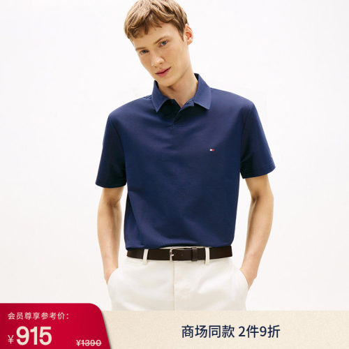 Tommy男装休闲纯色宽松短袖POLO