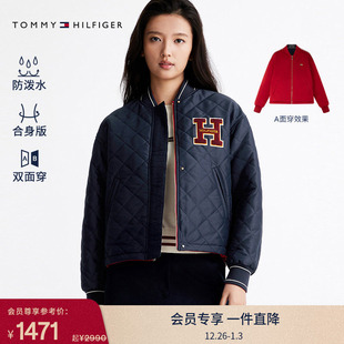 Tommy25春夏新款 飞行棒球棉服夹克外套 男女防泼水蛇年双面穿美式