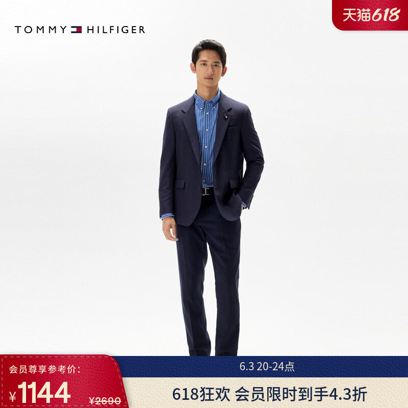 Tommy LARDINI秋冬男装羊毛纯色手工制商务正装绅士西裤休闲长裤