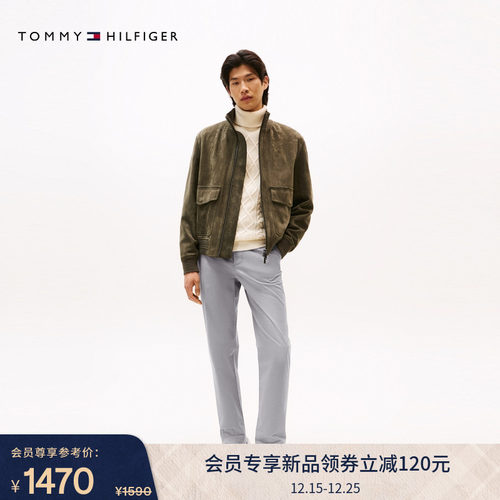 Tommy男装商务休闲微弹直筒西裤