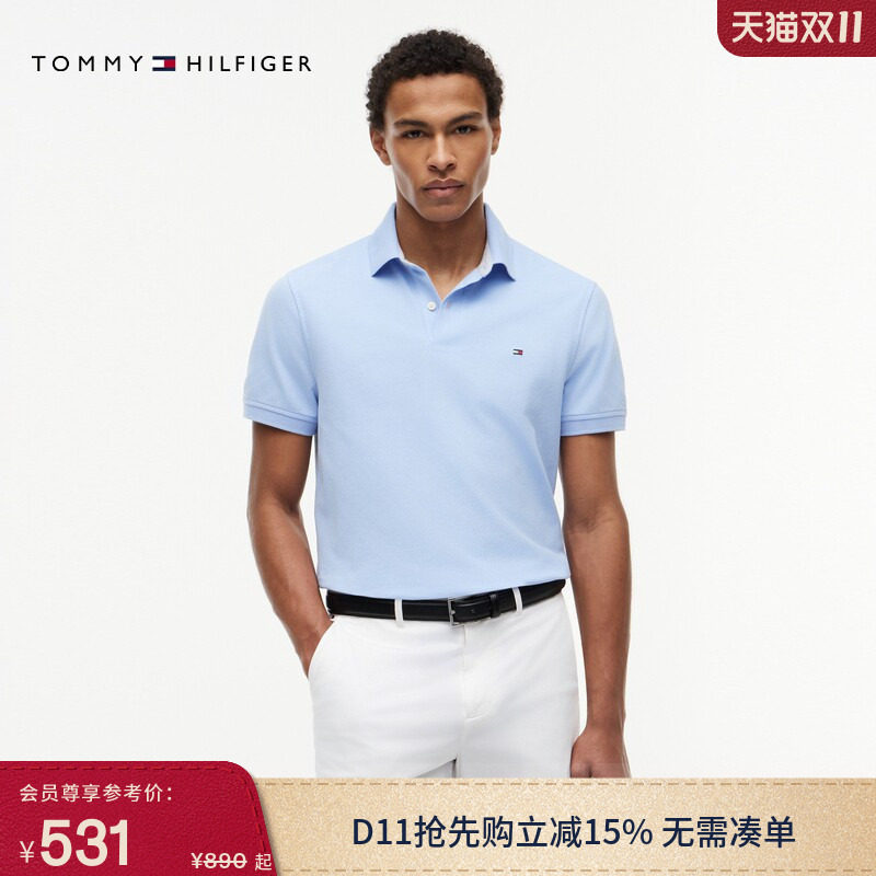 【纯色合身】Tommy26春夏男装珠地棉商务潮流多色短袖T恤POLO衫