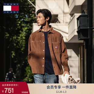 风宽松落肩衬衫 纯棉灯芯绒复古工装 外套 男装 Tommy25秋冬新款