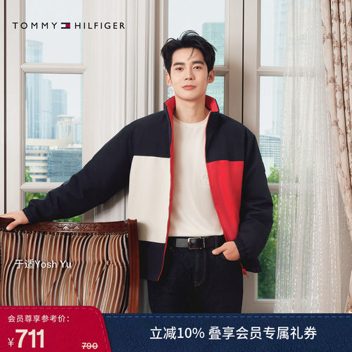 Tommy男装轻薄丝光棉纯色短袖