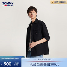 【宽松工装风】Tommy 24新款春男美式街头按扣翻领衬衫外套18951