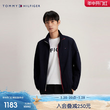 【撞色门襟】Tommy 24新款春夏男装拉链挺括立领单夹克外套33753