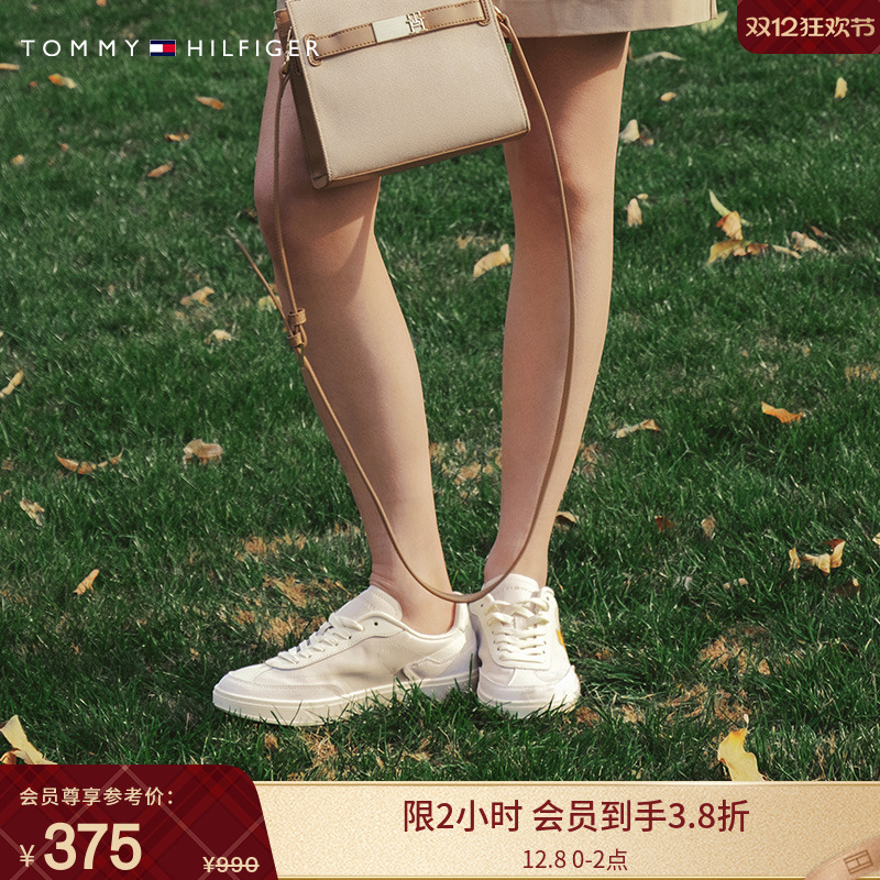 Tommy女装拼接刺绣复古运动板鞋