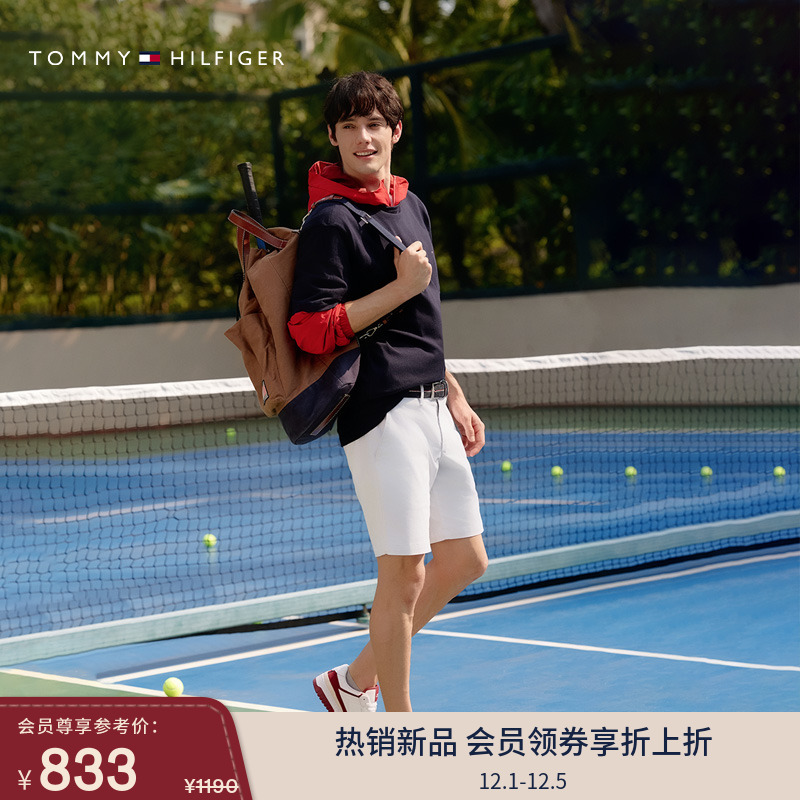 Tommy男装一字袋绣标通勤短裤