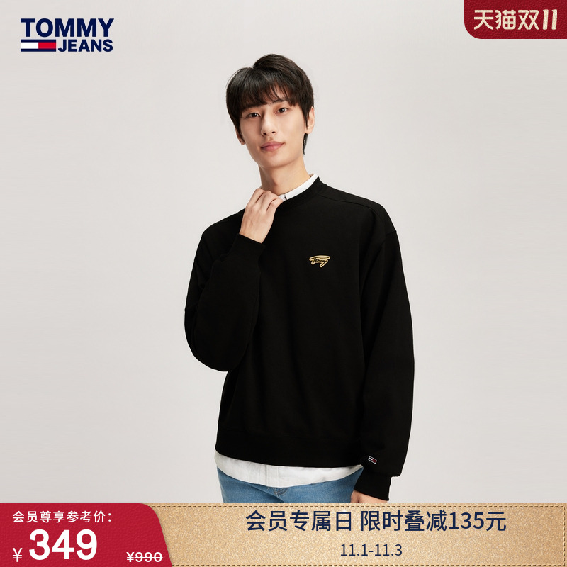 Tommy男女签字体刺绣宽松卫衣