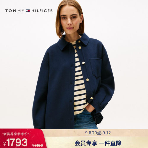 Tommy女装羊毛混纺中长款大衣