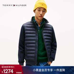 Tommy秋冬男装 外套 排骨绗缝铺棉拼接休闲通勤镶边立领卫衣开衫